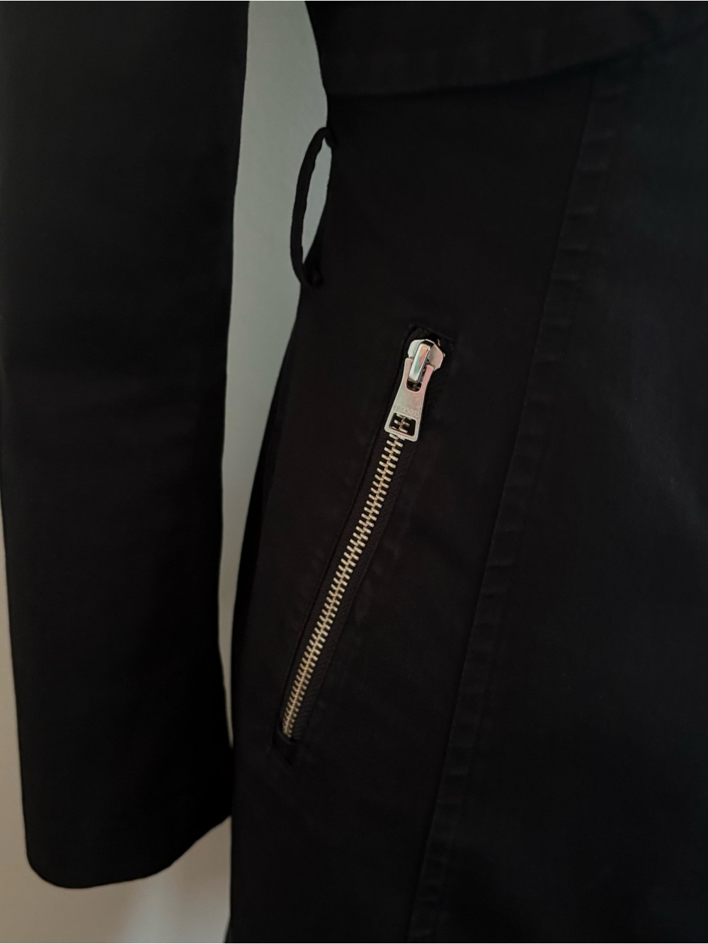 Soia & Kyo Black Hooded Zip-Front Trench Coat - Picture 4 of 8